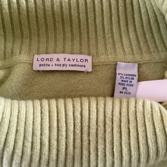 Lord & Taylor Women's Two Ply Cashmere 3/4 Sleeve‎ Cowl Neck Sweater L2 - Picture 3 of 3